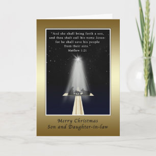 Cartes Pour Fêtes Annuelles Noël, Fils et belle-fille, Religieux