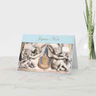 Cartes Pour Fêtes Annuelles Noël français Joyeux Noel avec des anges