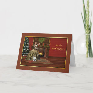Cartes Pour Fêtes Annuelles Noël, Frohe Weihnachten, allemand, Vintage