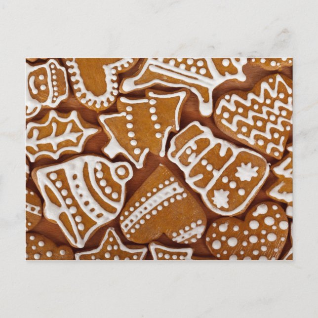 Cartes Pour Fêtes Annuelles Noël Gingerbread Cookies de vacances (Devant)
