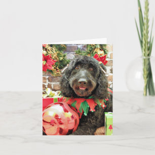 Cartes Pour Fêtes Annuelles Noël - Golden Doodle - Perle Jam
