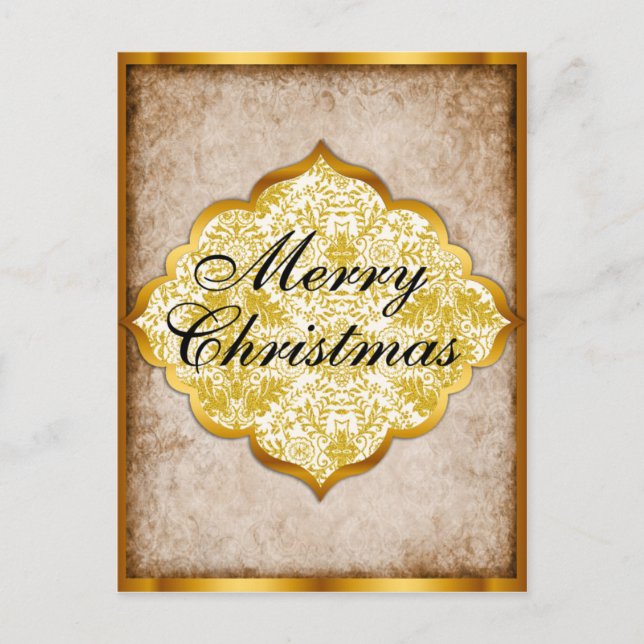 Cartes Pour Fêtes Annuelles Noël Golden Elegance (Devant)