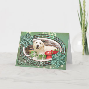 Cartes Pour Fêtes Annuelles Noël - Grands Pyrénées Labrador X - vaillant