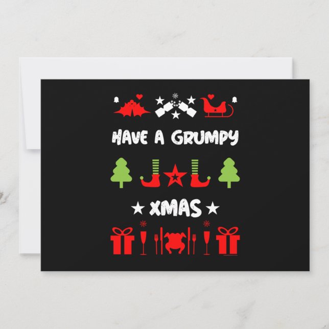 Cartes Pour Fêtes Annuelles Noël grincheux (Devant)