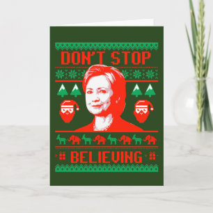 Cartes Pour Fêtes Annuelles Noël Hillary - N'arrêtez pas de croire -