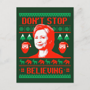 Cartes Pour Fêtes Annuelles Noël Hillary - Ne cessez pas de croire -