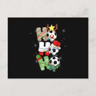 Cartes Pour Fêtes Annuelles Noël Ho-Ho-Ho-Ho Père Noël Reindeer Soccer Noël