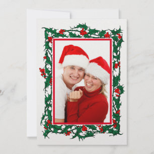 Cartes Pour Fêtes Annuelles Noël Holly avec Berries photo frontière