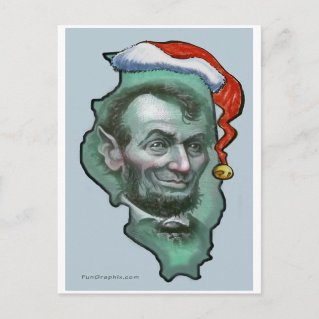 Cartes Pour Fêtes Annuelles Noël Illinois (Devant)