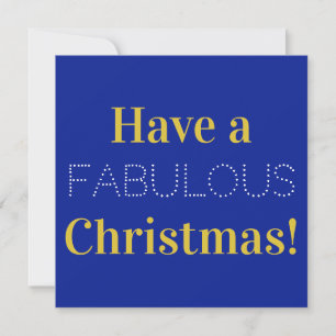 Cartes Pour Fêtes Annuelles Noël Indigo Blue Gold Tyopgraphie Photo