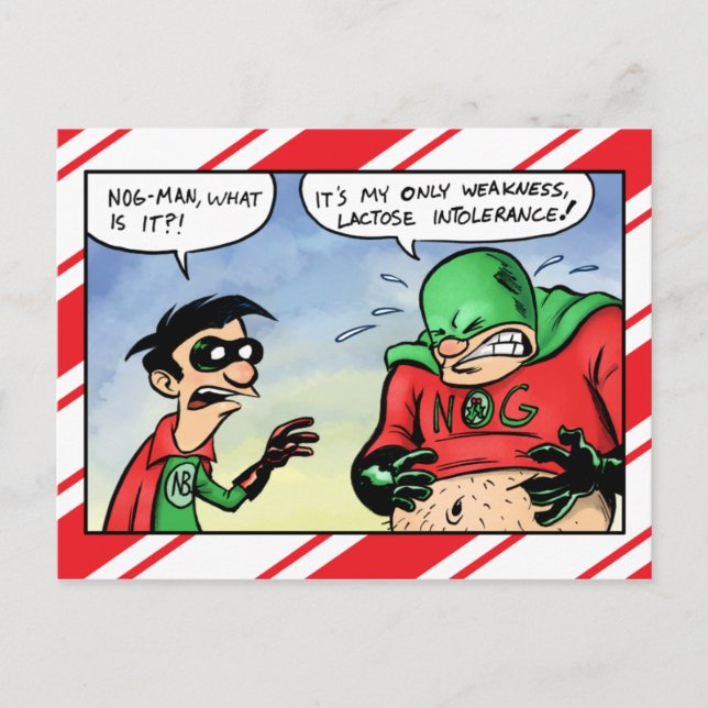 Cartes Pour Fêtes Annuelles Noël intolérant à la lactose d'homme de cheville (Devant)