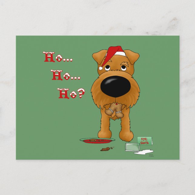Cartes Pour Fêtes Annuelles Noël irlandais Terrier (Devant)