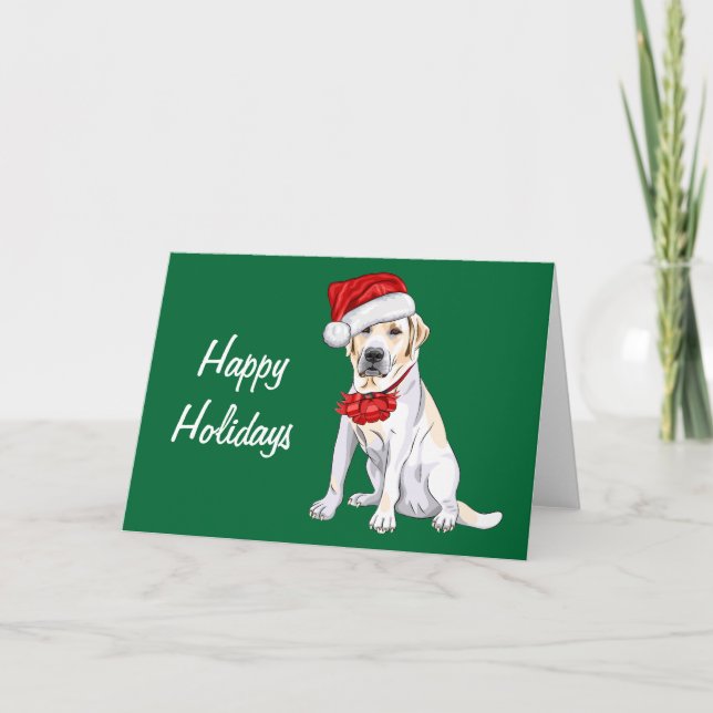 Cartes Pour Fêtes Annuelles Noël jaune de laboratoire (personnalisable) (Devant)