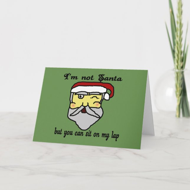 Cartes Pour Fêtes Annuelles Noël : Je ne suis pas Père Noël... (Devant)