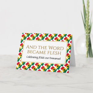 Cartes Pour Fêtes Annuelles Noël JÉSUS EMMANUEL Mot Devenu Flesh GHANA