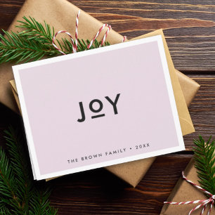 Cartes Pour Fêtes Annuelles Noël Joie   Lilac doux Purple Minimal Simple