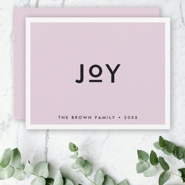 Cartes Pour Fêtes Annuelles Noël Joie | Lilac doux Purple Minimal Simple (Créateur téléchargé)