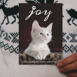 Cartes Pour Fêtes Annuelles Noël Joie   Photo de vacances pour animaux