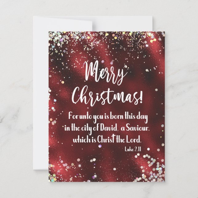 Cartes Pour Fêtes Annuelles Noël joyeux chrétien (Devant)