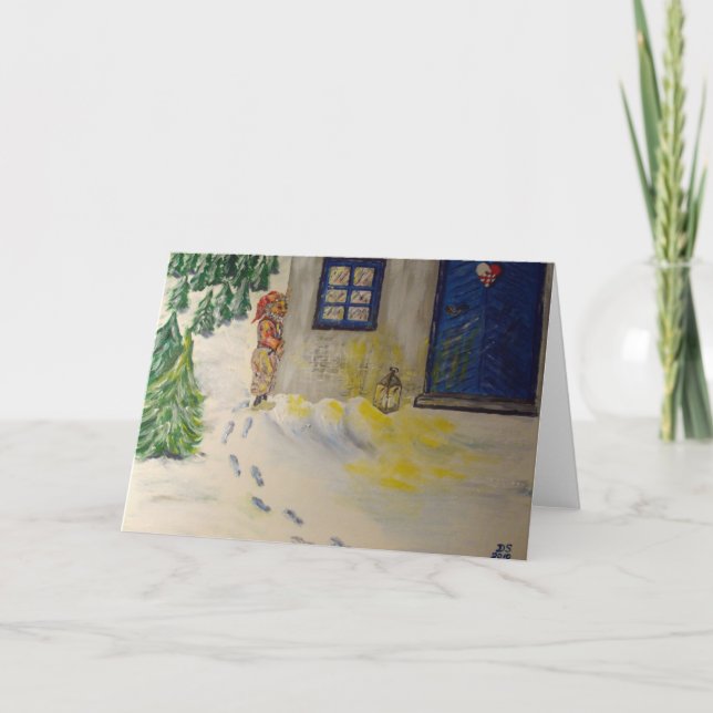 Cartes Pour Fêtes Annuelles Noël juste au coin de la rue (Devant)