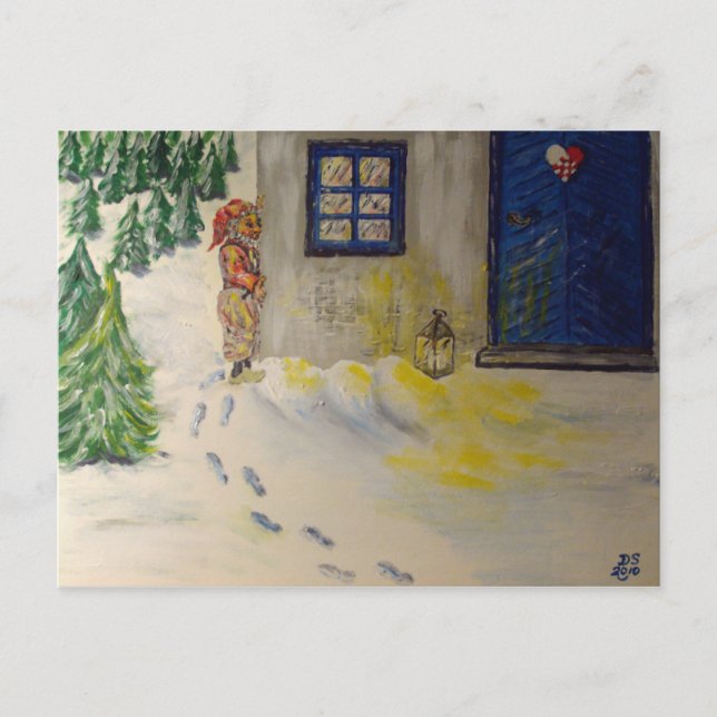 Cartes Pour Fêtes Annuelles Noël juste au coin de la rue (Devant)