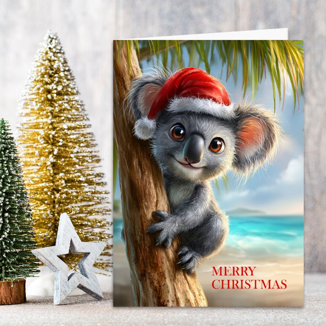 Cartes Pour Fêtes Annuelles Noël Koala d'été (Créateur téléchargé)