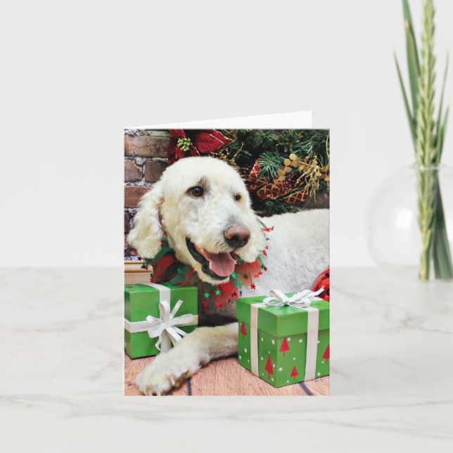 Cartes Pour Fêtes Annuelles Noël - LabraDoodle - Davis (Devant)