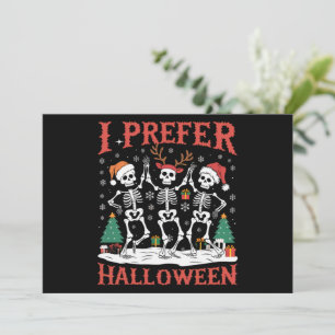 Cartes Pour Fêtes Annuelles Noël laid des fêtes Je préfère Halloween Christmas
