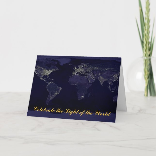 Cartes Pour Fêtes Annuelles Noël (Lumière du monde) (Devant)