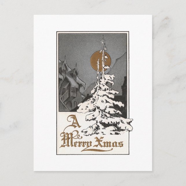 Cartes Pour Fêtes Annuelles Noël Lune (Devant)