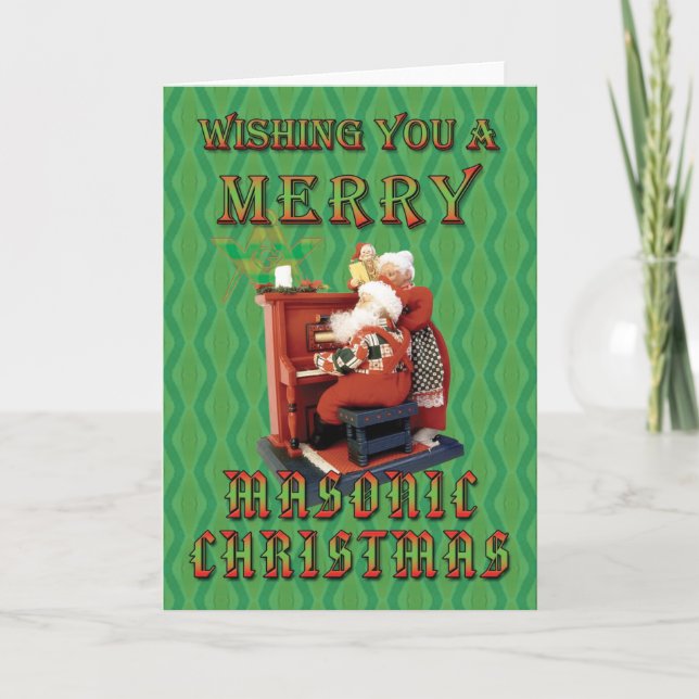 Cartes Pour Fêtes Annuelles Noël maçonnique de Père Noël (Devant)