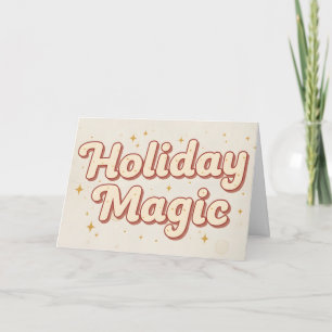 Cartes Pour Fêtes Annuelles Noël Magie des Fêtes Rétro Vintage