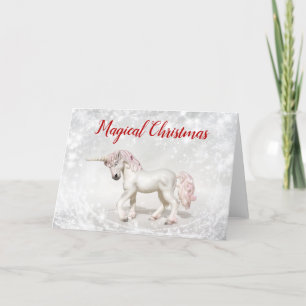 Cartes Pour Fêtes Annuelles Noël magique de licorne