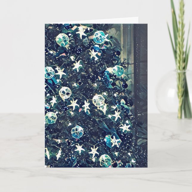 Cartes Pour Fêtes Annuelles Noël Magique Océan (Devant)