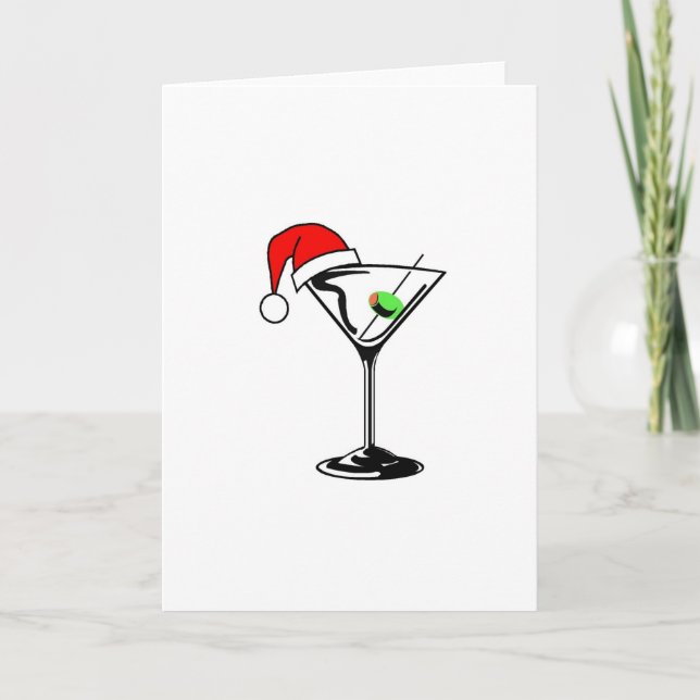 Cartes Pour Fêtes Annuelles Noël Martini (Devant)