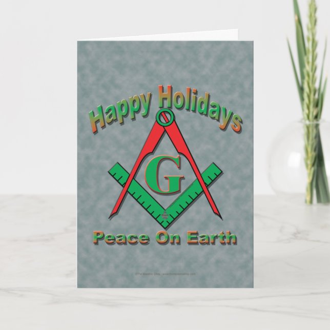 Cartes Pour Fêtes Annuelles Noël masonique (Devant)