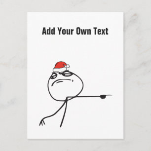 Cartes Pour Fêtes Annuelles Noël Me Me Mèmes personnalisés texte MODIFIABLE