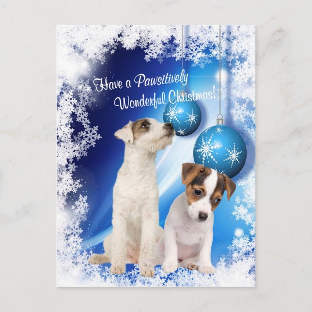 Cartes Pour Fêtes Annuelles Noël merveilleux Wish2 de Jack Russell Pawsitively (Devant)