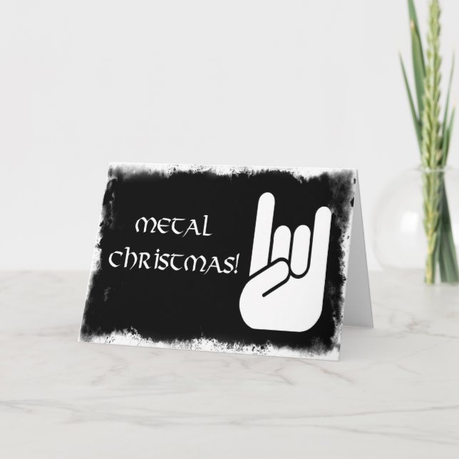 Cartes Pour Fêtes Annuelles Noël métallique ! (Devant)