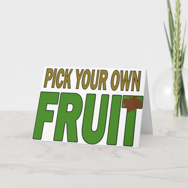 Cartes Pour Fêtes Annuelles Noël mexicain Card_Pick votre propre fruit (Devant)