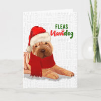 Noël mignon chinois Shar Pei Fleas NaviDOG