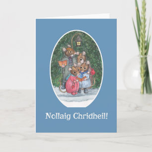Cartes Pour Fêtes Annuelles Noël mignon de gaélique écossais de chanteurs de