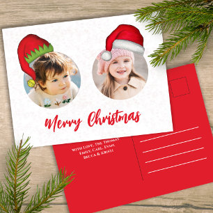Cartes Pour Fêtes Annuelles Noël Mignon Père Noël Elfe Drôle Fantaisiste 3 Pho