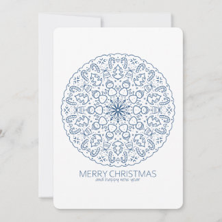 Cartes Pour Fêtes Annuelles Noël mignon Snowmen main tiré Mandala