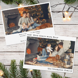 Cartes Pour Fêtes Annuelles Noël Minimaliste Alors Il Y Avait Trois Familles
