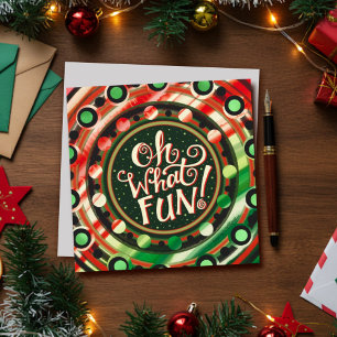 Cartes Pour Fêtes Annuelles Noël Moderne Branché Oh Quelle Joie Citation