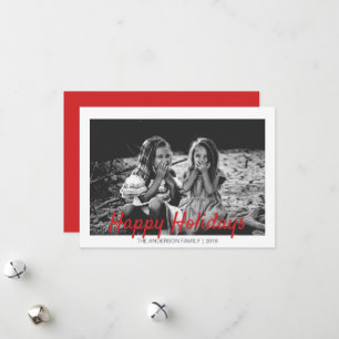 Cartes Pour Fêtes Annuelles Noël moderne Joyeux vacances Photo