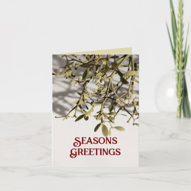 Cartes Pour Fêtes Annuelles Noël moderne Mistletoe (Devant)