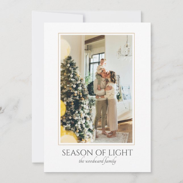 Cartes Pour Fêtes Annuelles Noël Moderne Photo de Mode (Devant)