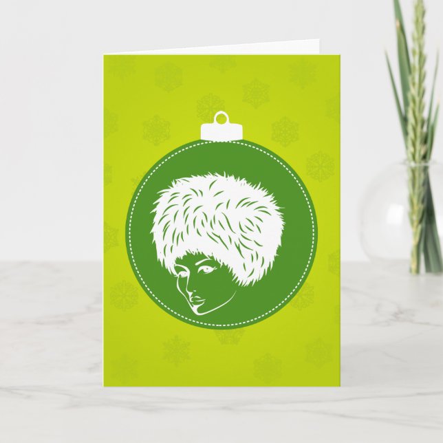 Cartes Pour Fêtes Annuelles Noël Modish Lime (Devant)